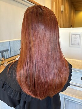 ラテ アトリエ(latte atelier) オレンジブラウンカラー/メテオ/ナチュラルストレート