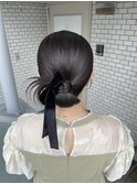 シニヨン タイトヘア カチモリ ボブアレンジ 浴衣 参列