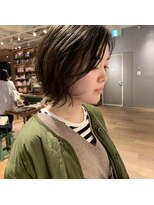 ヘアーエスクールシーユー 枚方T-SITE店(hair S.COEUR×Cu)&nbsp;イルミナダブルグレージュ×外ハネボブ