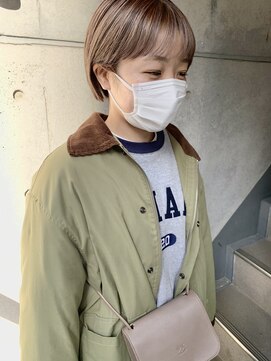 ロク 高田馬場(lok) ベージュ×ショートボブ【lok 高田馬場】