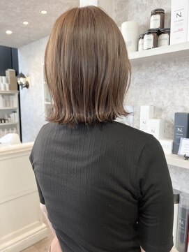 キャアリー(Caary) 福山市美容室Caary人気 似合わせボブ透明感グレーベージュカラー