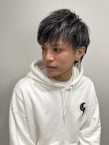 ネイロ 錦糸町(NeiRo)&nbsp;ハイライトマッシュパーマウルフアッシュブラックmen'shair