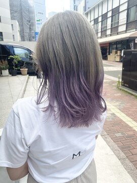 ヘアーメイクオズ(hair make O/S) 《kaito》ミルクティー × ラベンダーグラデーションカラー☆