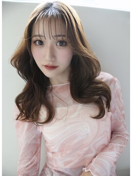 フィガロ ウメダ(FIGARO UMEDA) 【梅田】30代ヘアシースルーバング上品セミロングレイヤー