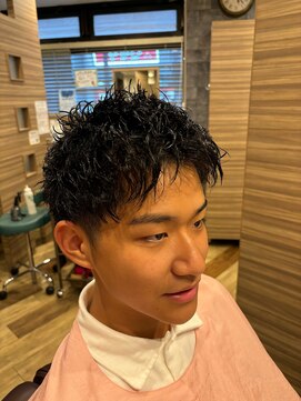 銀座マツナガ 神田店 メンズ/イージーパーマ/ツーブロック/刈り上げ/モテ髪/かきあげ