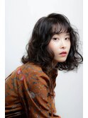 大人カジュアルパーマ　デジタルパーマ　ロブ　ふわミディ