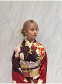 イエベに合う振袖×カラー【MOMOKA】