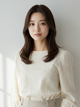 ネオリーブ チロル 横浜西口店(Neolive CiroL.) 縮毛矯正/デジタルパーマ/センターパート/チェリーレッド/黒髪