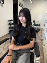 ハイフン 伊勢崎(hyphen)&nbsp;顔まわりカット/韓国風巻き/ブルーブラック