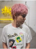 メンズハイトーン/ピンクベージュ/スパイキーショート