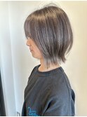 切りぱなしレイヤーボブ+コントラストハイライト☆