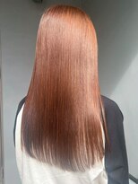 ナカオコアフュール(NAKAO COIFFURE)&nbsp;ハイトーンロング オレンジベージュ 艶髪カラー 20代