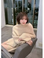 ラル 立川南口(lar)&nbsp;ダッフィーベージュ_黒髪小顔オリーブグレーココアベージュ