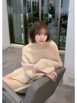 ラル 立川南口(lar) ダッフィーベージュ_黒髪小顔オリーブグレーココアベージュ