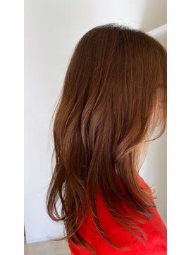 透明感ブラウン×ゆるレイヤー｜艶感ナチュラルミディ