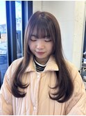 透け感チョコレートブラウン