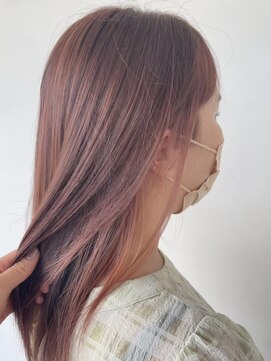 カロンヘア(Kalon hair) イヤリングカラー ピンク×ベージュ