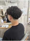 スペインカール＋テーパーフェード