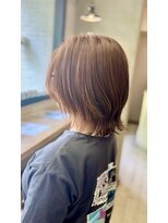 ヘアーアートシフォン 川口東口店(hair art chiffon)&nbsp;ミルクティーブロンドのワンホンレイヤーミディアムボブ