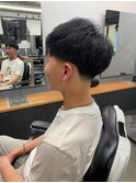 フェザーパーママンバンアップバングマッシュセンターパート