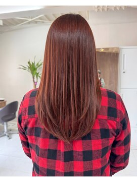 零秒女髪 千里丘店 艶やか透明感が魅力の美髪ストレートロング髪質改善艶髪艶感