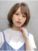 【GEEKS渋谷】ひし形レイヤーボブ/くびれミディ/夏カラー/ウルフ