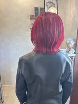 アトレ(attrait)&nbsp;レッドヘアカラー×ウルフカット