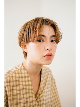 ピズム(PISM) マッシュショート/ショコラベージュ/センターパート