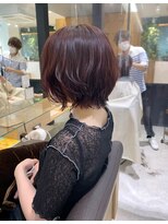 ルディー バイ ヘアーポケット(rudii by HAIR POCKET) 外はねボブ×ピンクブラウン