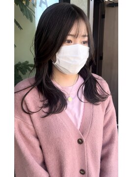 シェルハ(SHELHA) 前髪カット+レイヤーカット+ブリーチなしカラー+透明感カラー