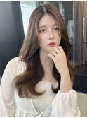 表参道学割U24 くびれヘアナチュラル韓国ヘアチョコレートカラー