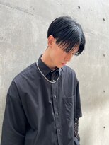 ジエクトカナウ 大阪梅田店(The Ect canow) アッシュブラック/センターパートネイビーブラック/ツーブロック