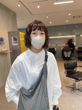 ナループロア ハチ(Nalu pu loa hachi) ボブパーマ/ウェーブパーマ/パーマ/オレンジカラー