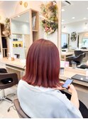 バーガンディ/ブリーチなしダブルカラー/20代/30代/40代/50代