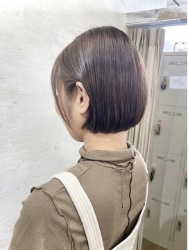 アンジェリカ(Angelica Total Beauty Lifestyle Design) エモージュカラー ラベージュ ボブ 小顔カット