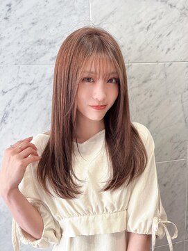 ロンド アンブル 四条烏丸(Lond ambre) 【Lond ambre】五島巨幹 レイヤーロング/グレーベージュ/前髪