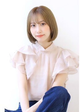 オーロ 緑地公園店(ORO) 20代30代40代50代グレーベージュ前髪パーマロングレイヤー黒髪