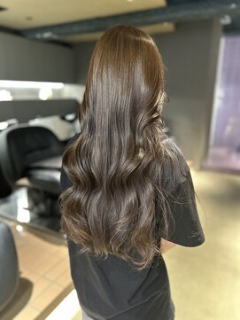 ペレ 栄店(PELE) デザインカラー/レイヤーカット/ウェットヘア/オリーブベージュ