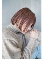 ギークス(GEEKS)&nbsp;【GEEKS渋谷】ウォームブラウン/切りっぱなしボブ/冬カラー/小顔