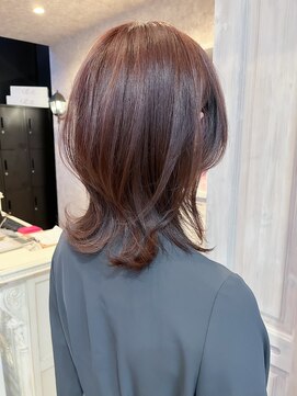 キャアリー(Caary) 福山人気10代20代30代ウルフレイヤーブリーチなしピンクブラウン