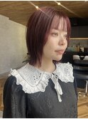 岐阜市美容院　切りっぱなし　髪質改善カラー