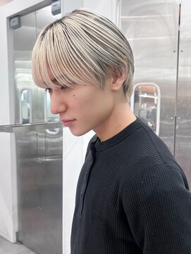 アルバム 渋谷パルコ(ALBUM) 韓国マッシュホワイトブロンドフェザーショート_ba543551