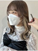 ”インナーカラーベージュ韓国風