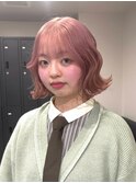 12558艶髪ホワイトピンクラベンダーミルクティーピンク韓国ボブ