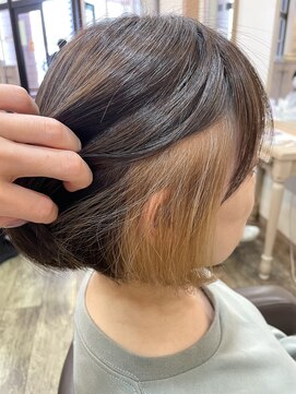 アルターリール(aL ter Rire) ホワイトブロンド/外ハネボブ/美髪/ワイドバング[鎌取］中村