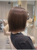 ぱつっと可愛い切りっぱなしボブ