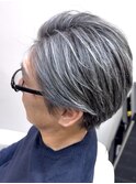 白髪ぼかし/かき上げヘア/筋感メッシュ/イケオジヘア