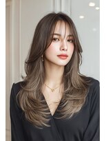 ノイエ 原宿 北参道(NoIE) バレイヤージュルーツカラーケアブリーチレイヤーカット