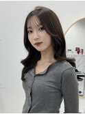 グレージュ×髪質改善カラー×レイヤー×くびれ巻き【広島】