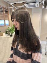 シロ 甲東園店(SHIRO)&nbsp;ブリーチ無し/ダブルカラー/カーキグレージュ